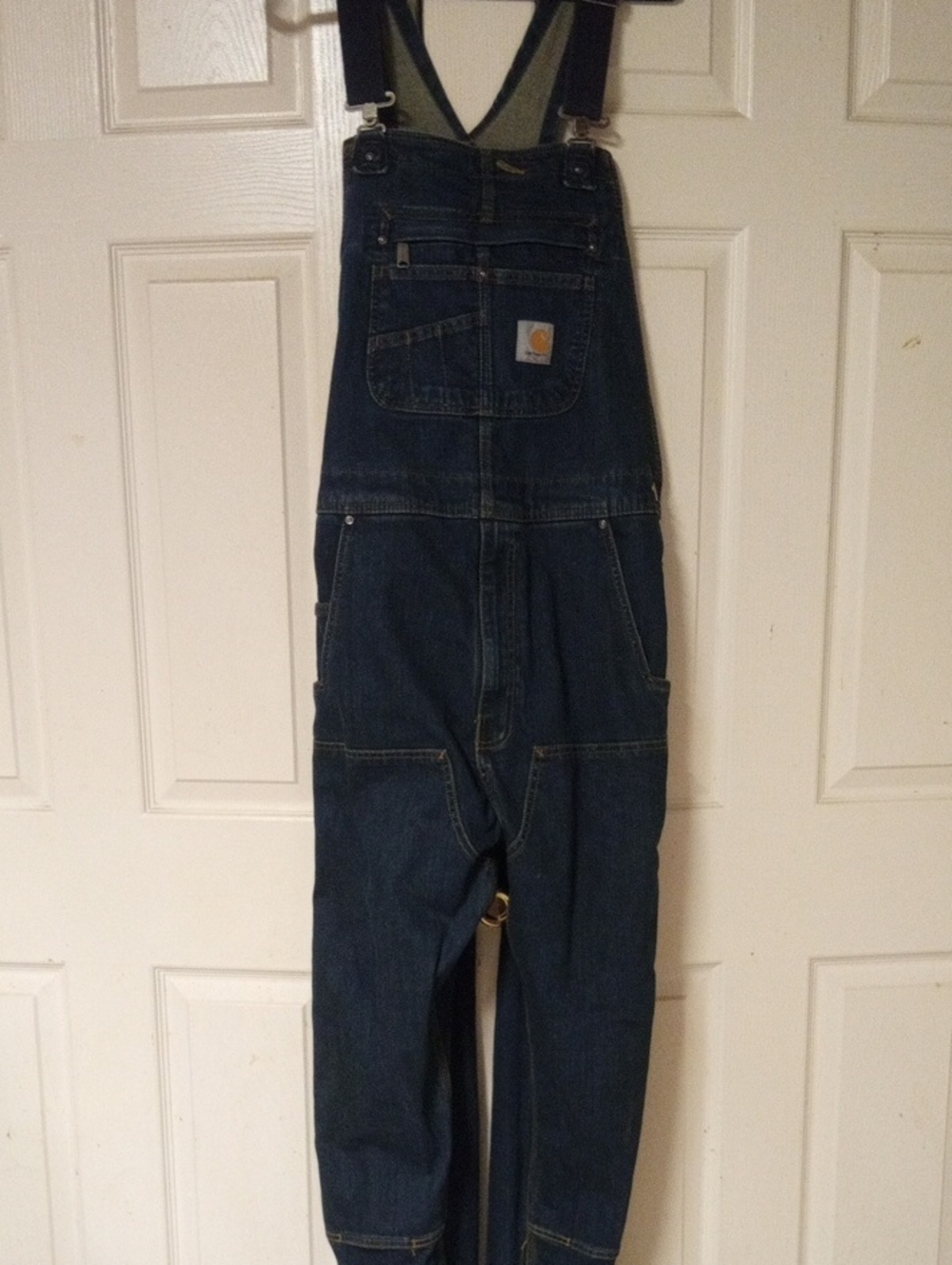 Carhartt Men's Indigo Denim Relaxed-Fit Overalls
